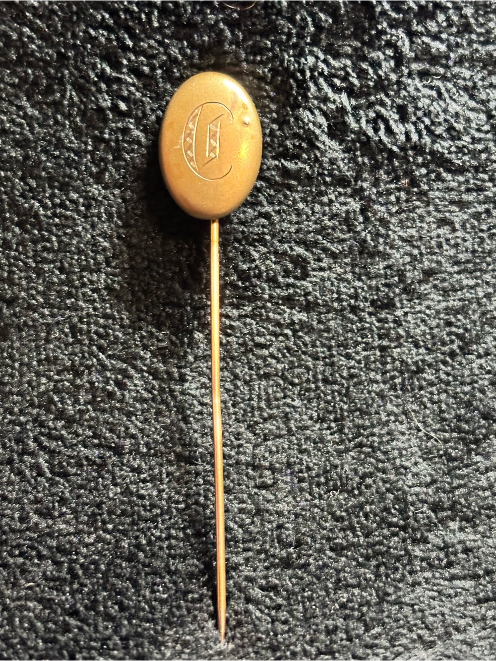 10K Antique Monogrammed “C” Pin Men’s